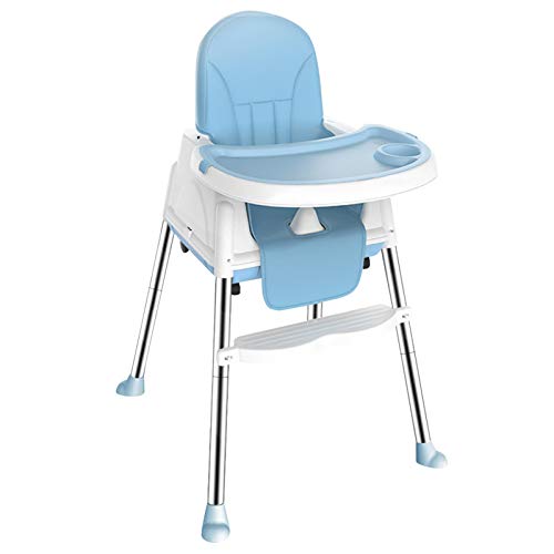 Rubyu-123 Trona para Bebes Silla Alta de Bebé, Compacta, Bandeja Extraíble Ajustable en Altura y Plegable, Trona de Bebe con Cojin, para Niños y Niñas de 6 Meses a 3 Años