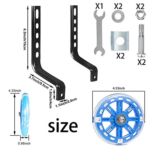 Ruedines de Entrenamiento para Bicicleta Infantil, Bicicleta Infantil Ruedines, Ruedines Bicicleta, Ruedines, Ruedas Estabilizadoras (Azul)