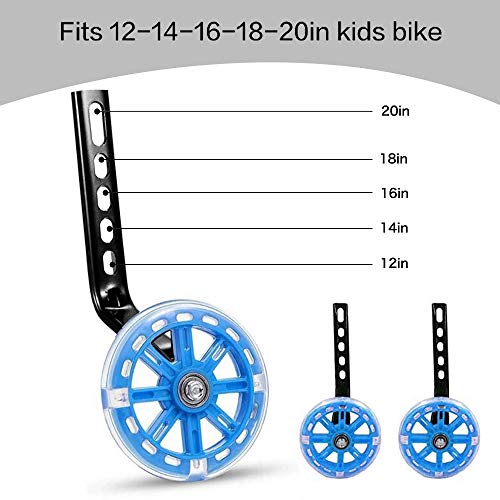 Ruedines,Ruedas de Apoyo Bicicletas Infantil,Bicicleta Infantil Ruedines,Ruedines Bicicleta,Bicicleta Estabilizador Ruedas,Estabilizador de Bicicleta,Ruedas de Entrenamiento de Bicicleta (azul)