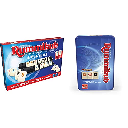 Rummikub Original 6 Jugadores, Multicolor (Goliath 50412) + Goliath Juego De Viaje En Caja Metálica, Juego De Mesa( 50105212)