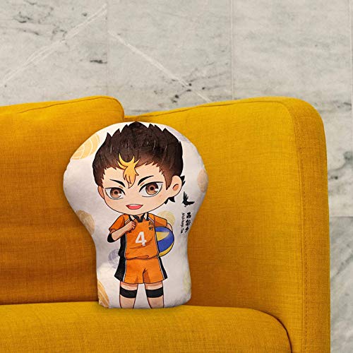 Runsmooth Anime Haikyuu Almohada con Figura Bonita - Nishinoya Yu - 30 cm Personajes de Anime Rellenos Almohadas de Peluche Juguetes de muñecas para niños Niñas Niños Fans del Anime