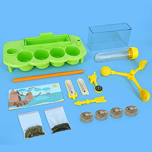 Runsmooth Kit Experimento Científico para Niños Invernadero Kit Botánica para Niños Juguete Estación Meteorológica Juguete Cultivo Plantas Jardín Kit Invernadero Experimental