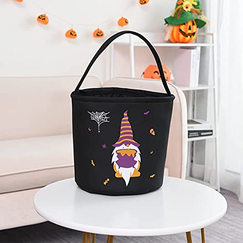 RXXR Bolsas de Halloween para trucos o golosinas de calabaza, bolsa de lona para dulces de Halloween, bolsa de dulces, bolsas de regalo reutilizables, bolsas de fiesta para niños