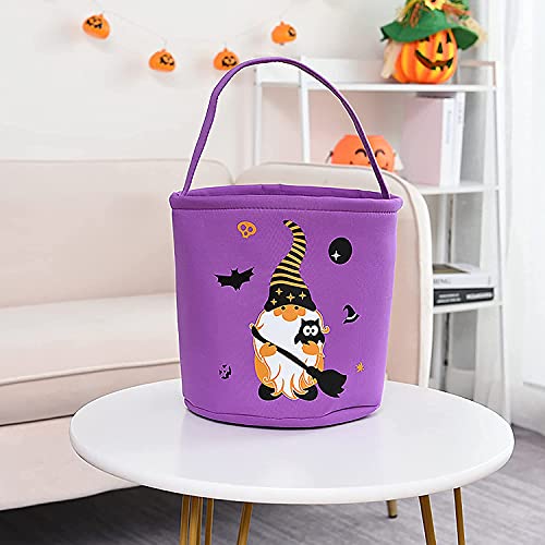 RXXR Bolsas de Halloween para trucos o golosinas de calabaza, bolsa de lona para dulces de Halloween, bolsa de dulces, bolsas de regalo reutilizables, bolsas de fiesta para niños