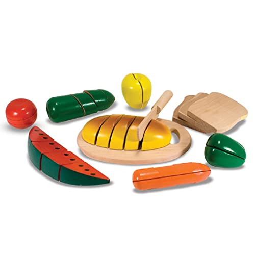 Sablon- Cutting Food Set Comida de Juguete de Madera, Multicolor (10487)