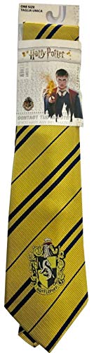 Sabor Corbata Adulto Casa Hufflepuff con Emblema Original 140 cm Harry Potter Necktie