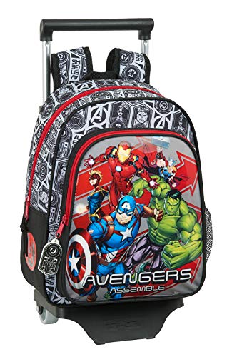 safta 612079020 Unicorns Mochila pequeña Ruedas, Carro, Trolley Avengers, Multicolor