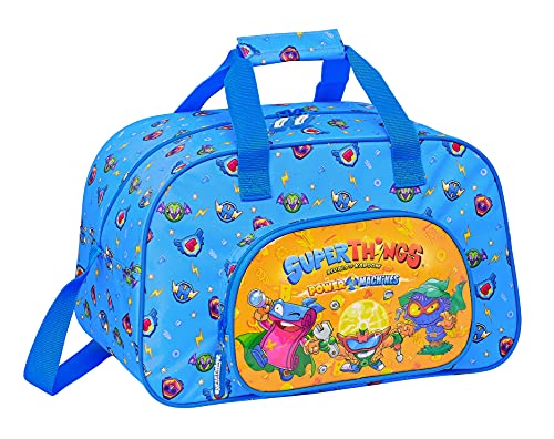 Safta Bolsa de Deporte de Superthings Serie 7, 400x230x240 mm, Azul/Multicolor