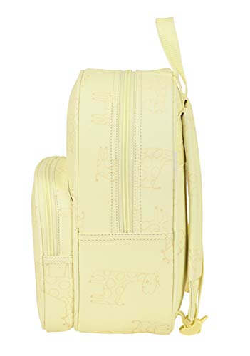 Safta Mochila Guardería Adaptable Carro con Bolsillo Preescolar Jirafa, 220x100x270 mm, Amarillo Claro