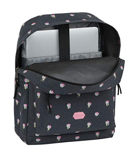 Safta Mochila Portátil 15.6" de Hello Kitty Happiness, 320 x 140 x 430 mm, Gris