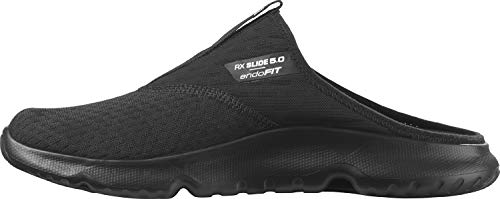 Salomon Reelax Slide 5.0 Hombre Zapatos de recuperación, Negro (Black/Black/Black), 45 ⅓ EU