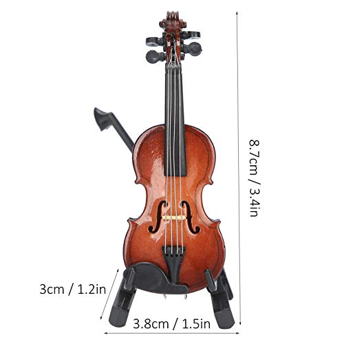 SALUTUY Mini Modelo De Violín, Mini Decoraciones Artesanales De Instrumentos Musicales para Poner La Mesita De Noche, Gabinete De La Sala De Estar