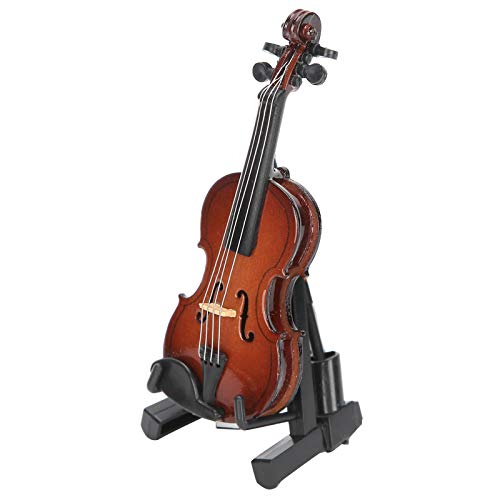 SALUTUY Mini Modelo De Violín, Mini Decoraciones Artesanales De Instrumentos Musicales para Poner La Mesita De Noche, Gabinete De La Sala De Estar