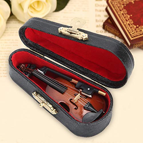 SALUTUY Mini Modelo De Violín, Mini Decoraciones Artesanales De Instrumentos Musicales para Poner La Mesita De Noche, Gabinete De La Sala De Estar