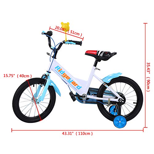 Samger BMX Freestyle Bicicleta de 16 Pulgadas para Niños Bicicleta con Pedales para Niños