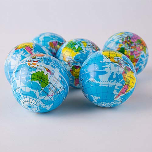 Schimer Globo del mundo inflable para países, ciudades, islas, globo, waterpolo, piscina, fiesta, de espuma, atlas, globo, planetas, terrario, bolas hinchables