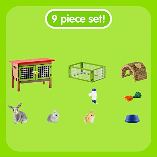 Schleich 42420 Farm World play set - conejera, juguetes a partir de 3 años