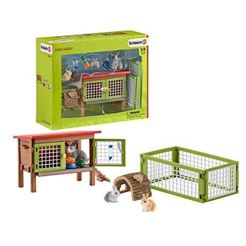 Schleich 42420 Farm World play set - conejera, juguetes a partir de 3 años