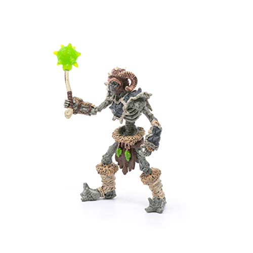 Schleich Figura de Esqueleto de piedra con arma, Colección Eldrador, 18 cm (42450)