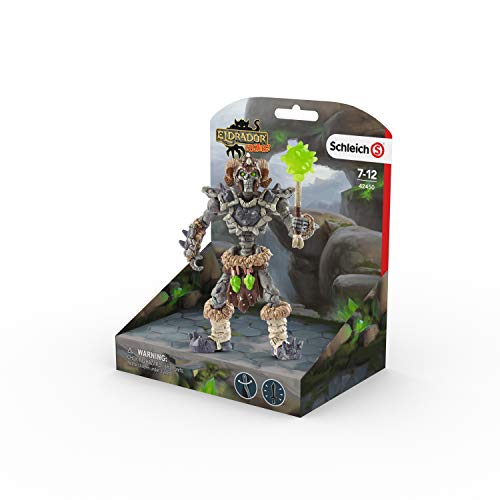 Schleich Figura de Esqueleto de piedra con arma, Colección Eldrador, 18 cm (42450)