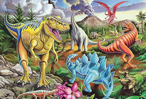 Schmidt Spiele 56916 Dinosaurios Puzzles en Hucha, 100 Piezas