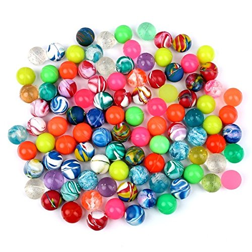 Schramm® 100 Piezas de Bolas de Rebote Coloridas Bolas de Rebote Mixtas de 20mm Bola de Rebote Bola de Rebote Tómbola Fiesta de cumpleaños Infantil Paquete de 100