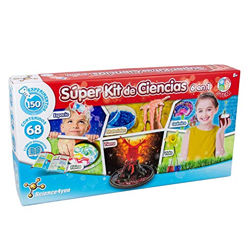 Science4You Súper Kit Ciencias 6 En 1 Jugueto Cientifico Y Educativo para Niños + 8 Años + -5600983600225 Fábrica De Inventos, Juguete Educativo Y Científico para Niños + 8 Años, Multicolor