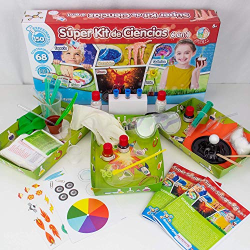 Science4You Súper Kit Ciencias 6 En 1 Jugueto Cientifico Y Educativo para Niños + 8 Años + -5600983600225 Fábrica De Inventos, Juguete Educativo Y Científico para Niños + 8 Años, Multicolor