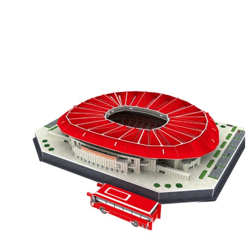 SDBRKYH Modelo de Campo de fútbol, ​​Estadio de Wanda-Metropolitano Puzzle Madrid Concurso Club Fútbol Campo 3D Memorial Memorial Regalo