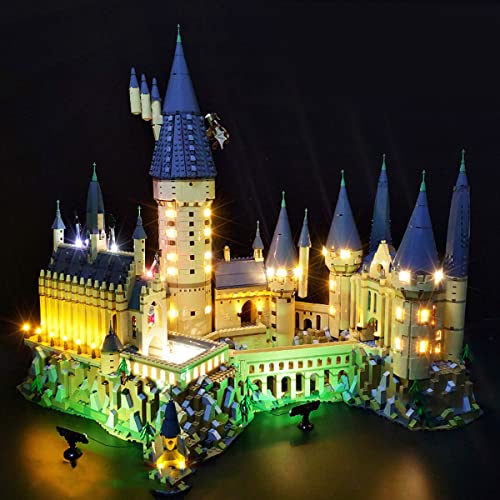 SDFGDFD Conjunto de Luces para Castillo de Hogwarts de Harry Potter Kit de luz LED Compatible con Lego 71043 Modelo de Construcción de Bloques (Modelo excluido) con Mando a Distancia