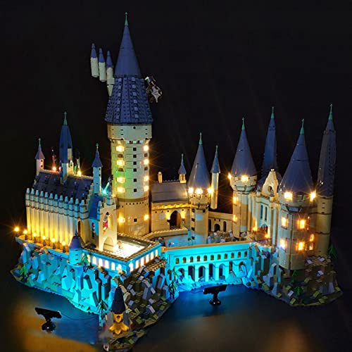 SDFGDFD Conjunto de Luces para Castillo de Hogwarts de Harry Potter Kit de luz LED Compatible con Lego 71043 Modelo de Construcción de Bloques (Modelo excluido) con Mando a Distancia