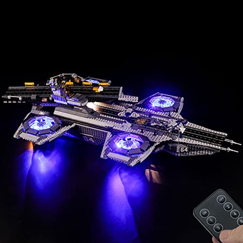 SDFGDFD Conjunto de Luces para Portaaviones Kit de luz LED Compatible con Lego 76042 Modelo de Construcción de Bloques (Modelo excluido) con Mando a Distancia