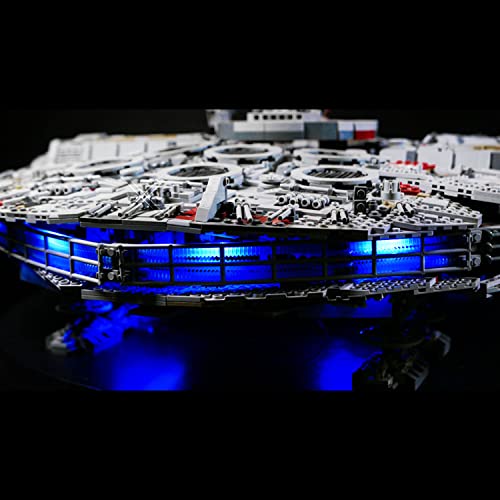 SDFGDFD Conjunto de Luces para Star Wars Ultimate Millennium Falcon 75192 Kit de luz LED Compatible con Lego 75192 Modelo de Construcción de Bloques (Modelo excluido) con Mando a Distancia