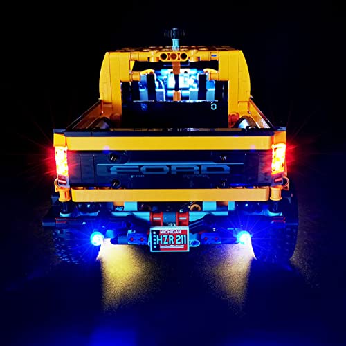 SDFGDFD Kit de Luces LED para Camioneta Ford Raptor - Compatible con Lego 42126 Modelo de Construcción de Bloques (Juego Lego No Incluido) con Instrucciones & Mando a Distancia