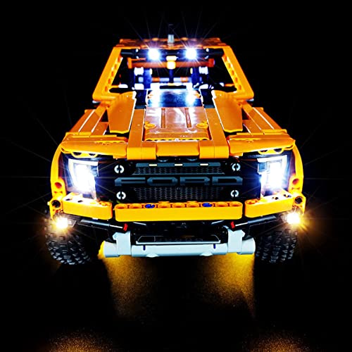 SDFGDFD Kit de Luces LED para Camioneta Ford Raptor - Compatible con Lego 42126 Modelo de Construcción de Bloques (Juego Lego No Incluido) con Instrucciones & Mando a Distancia