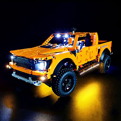 SDFGDFD Kit de Luces LED para Camioneta Ford Raptor - Compatible con Lego 42126 Modelo de Construcción de Bloques (Juego Lego No Incluido) con Instrucciones & Mando a Distancia