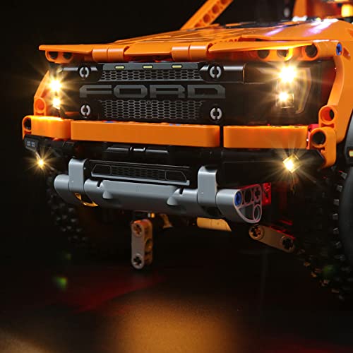 SDFGDFD Kit de Luces LED para Camioneta Ford Raptor - Compatible con Lego 42126 Modelo de Construcción de Bloques (Juego Lego No Incluido) con Instrucciones & Mando a Distancia