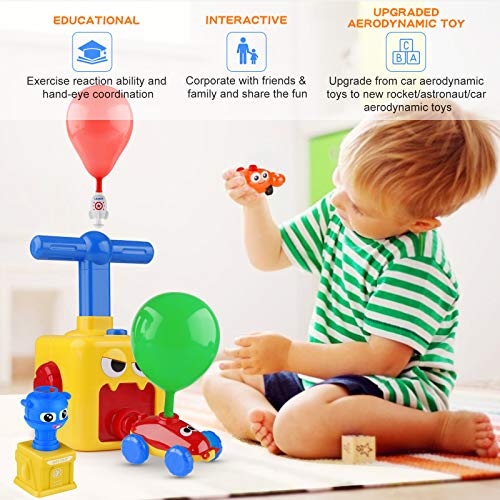 Seamuing Juguete de Coche con Globo, Juguete Lanzador de Globos de Coche, Juego de Lanzador Globos para Automóvil Regalo de Juguetes Educativos para Niños con 12 Globos