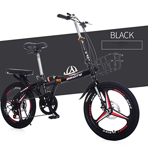 SEESEE.U Bicicleta de montaña Outroad de 20 Pulgadas, Mini Bicicleta Plegable Liviana, pequeña Bicicleta portátil Plegable Mini Bicicleta compacta de Ciudad, Bicicleta Adulta Femenina Bicicleta plega