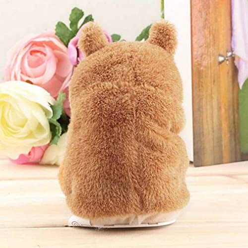 Sensiabl Encantador Lindo Divertido Hámster Hablando Juguete De Peluche Hablar Lindo Hablar Sonido Grabar Hámster Juguete Animal Juguete Amarillo Y Marrón