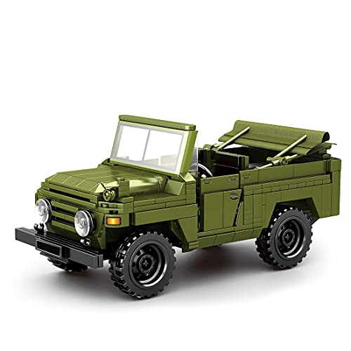 SEREIN Juego de construcción de 626 piezas de ingeniería para coche, camión militar, modelo de camión con tracción trasera, juguete de construcción compatible con Lego