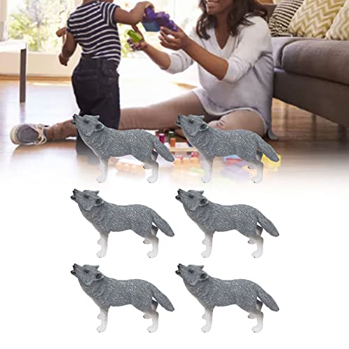 Shanrya Juguetes de Figura de Lobo, Modelo de Animal de Lobo ártico Imaginativo Realista para Decoración de Tartas para Colección