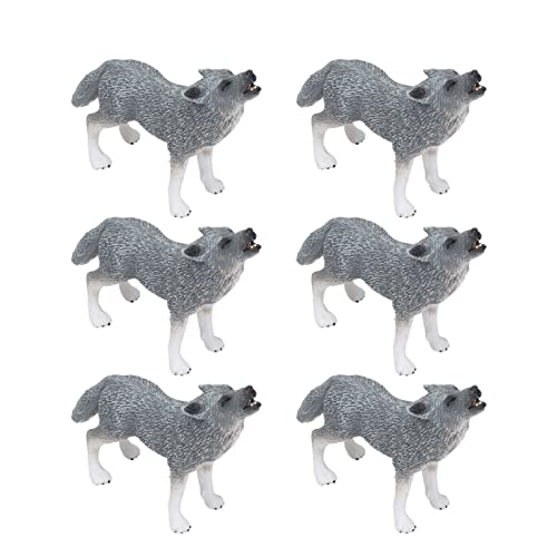 Shanrya Juguetes de Figura de Lobo, Modelo de Animal de Lobo ártico Imaginativo Realista para Decoración de Tartas para Colección