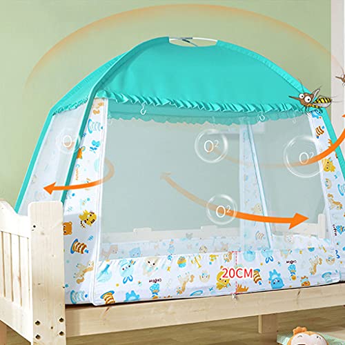 sharprepublic Cama de Viaje de Tienda de BEBÉ Cama de Viaje para BEBÉ Tienda de Campaña Bebé Cama Plegable con Mosquitera - Azul, 80x160cm