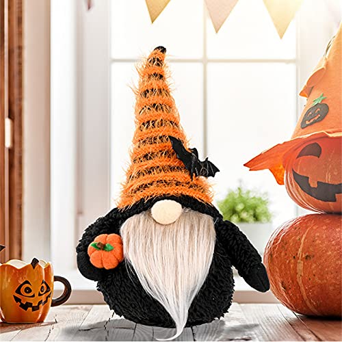 Sheey Muñecas Bonitas de Halloween, Decoración de Calabaza para Halloween, Muñeca sin Rostro Murciélago Decoración para Muñecas Muñeco de Juguete con Barba Larga Apto para Niños y Adultos