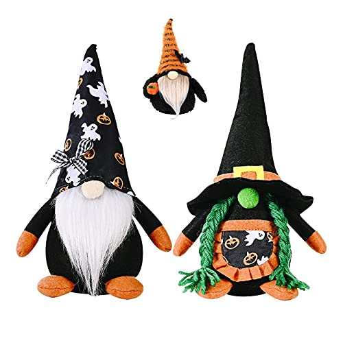 Sheey Muñecas Bonitas de Halloween, Decoración de Calabaza para Halloween, Muñeca sin Rostro Murciélago Decoración para Muñecas Muñeco de Juguete con Barba Larga Apto para Niños y Adultos