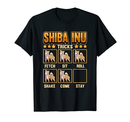 Shiba Inu Tricks Travieso Mascota Cachorro Entrenador Mamá Papá Camiseta