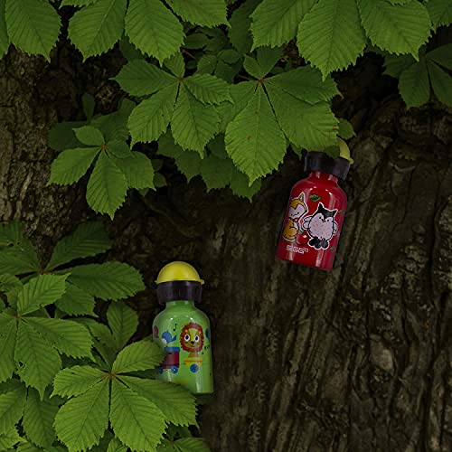 SIGG Jungle Train Cantimplora infantil (0.3 L), botella para niños sin sustancias nocivas y con tapa hermética, cantimplora ligera de aluminio