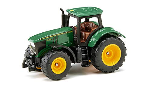 siku 1064, Tractor John Deere 6250R, Metal/Plástico, Verde, Incl. enganche para remolque, Ruedas con neumáticos de goma