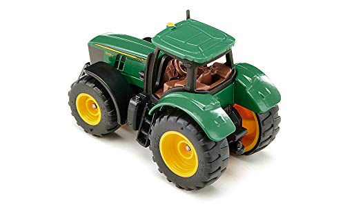 siku 1064, Tractor John Deere 6250R, Metal/Plástico, Verde, Incl. enganche para remolque, Ruedas con neumáticos de goma